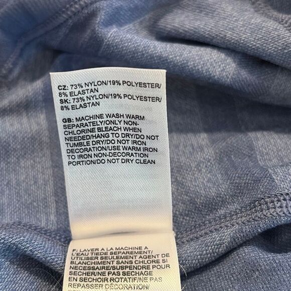 The North Face Women's Long Sleeve Nylon Blend Blue Striped Activewear Top XL - Picture 5 of 7